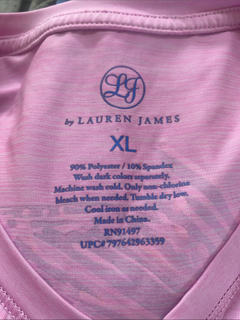 Lauren James Pink Graphic Fish Long Sleeve T-Shirt Jersey Crew Neck XL - Picture 2 of 3
